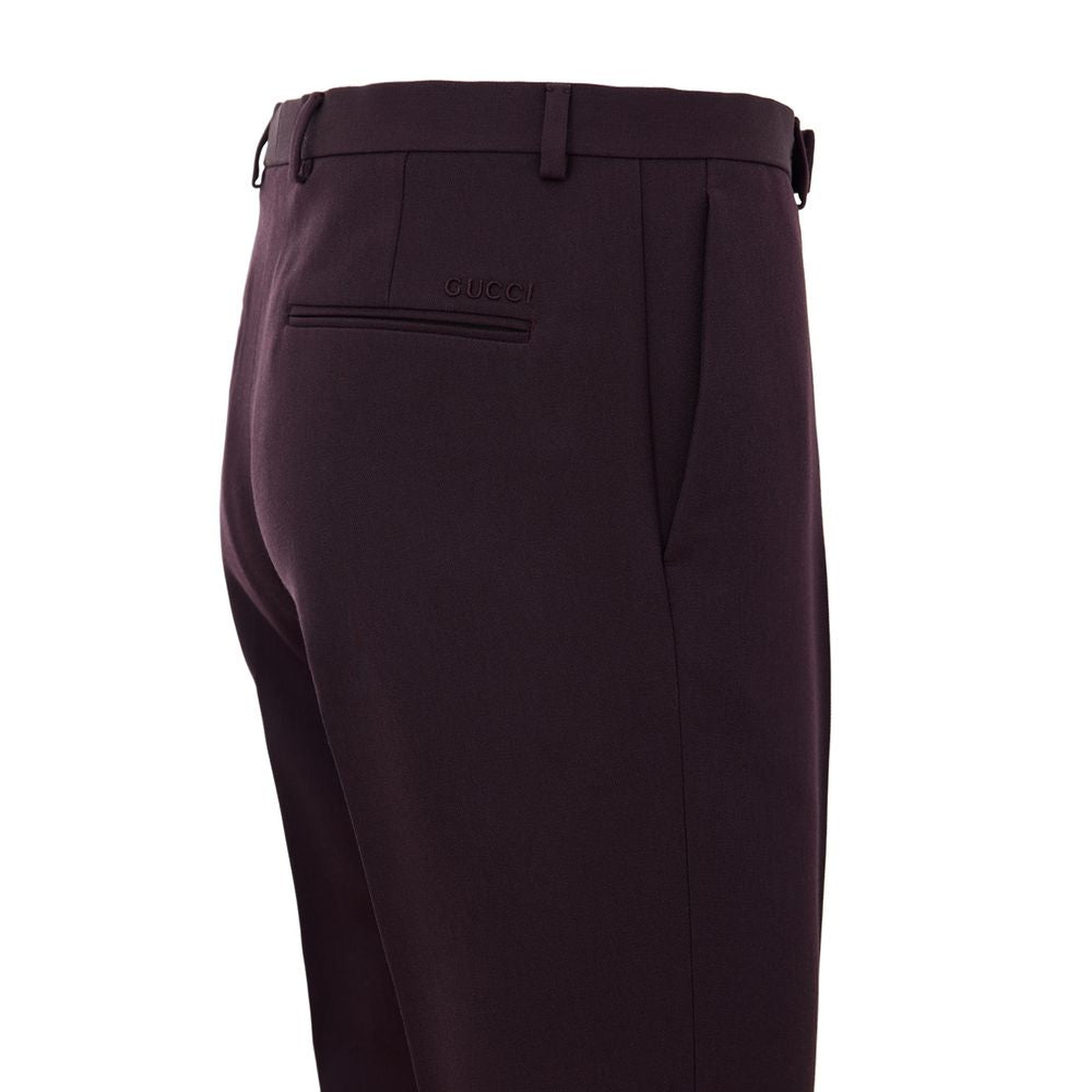 Bordeaux wool dress pants for women