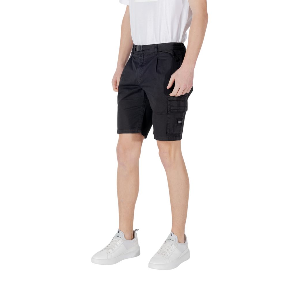 black Sariel Bermuda shorts front view