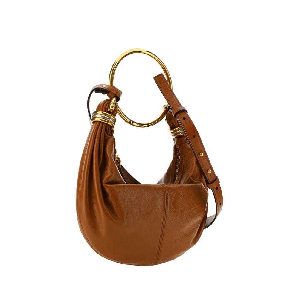 Back view of brown calf leather Bos Taurus handbag by KILAUE
