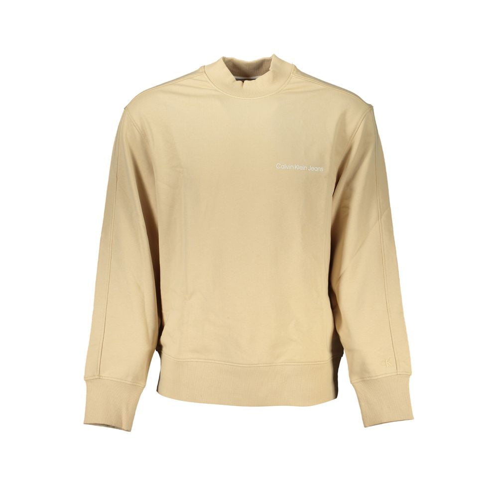 Calvin Klein men’s beige regenerative cotton sweatshirt front view
