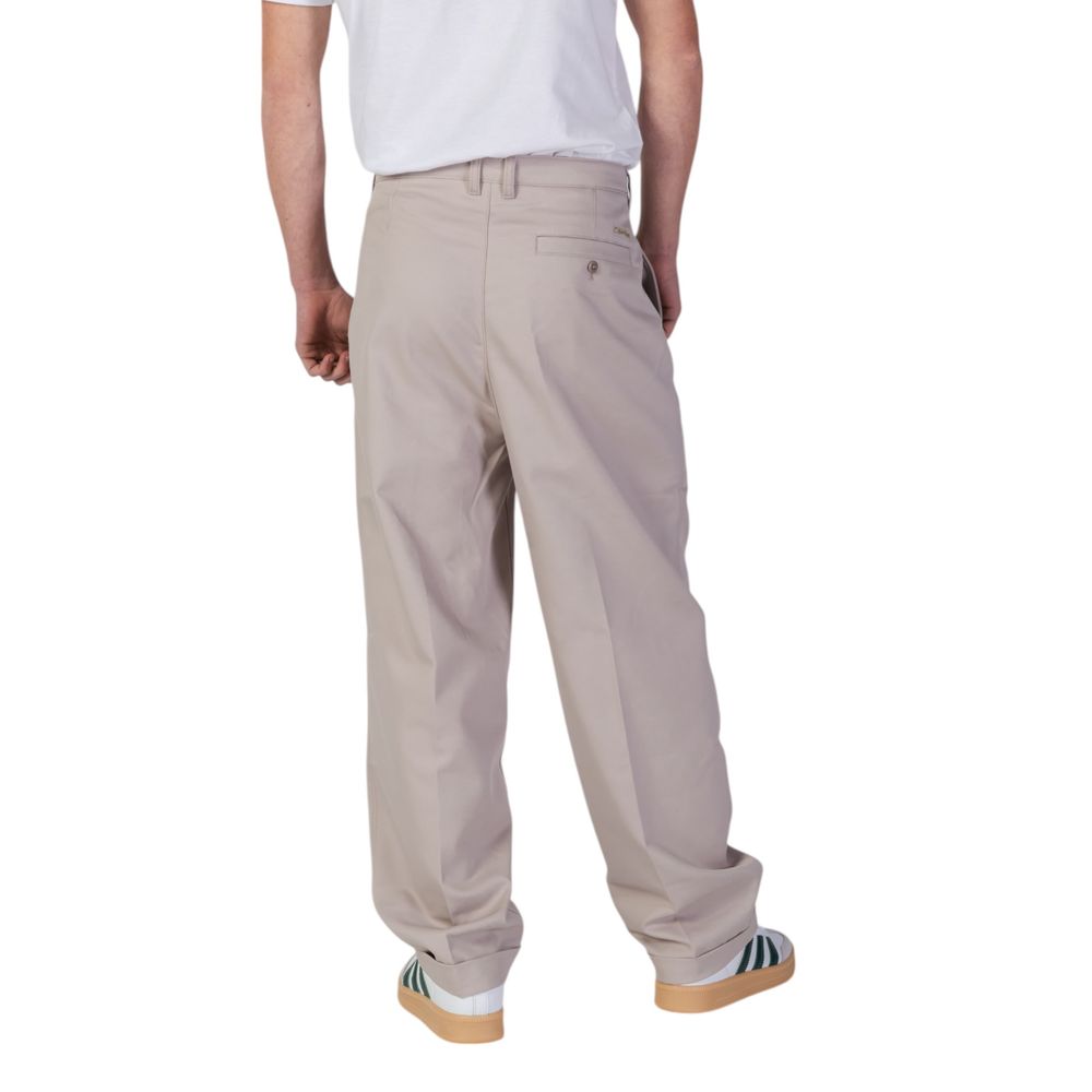 Calvin Klein men’s beige tailored casual trousers fit detail
