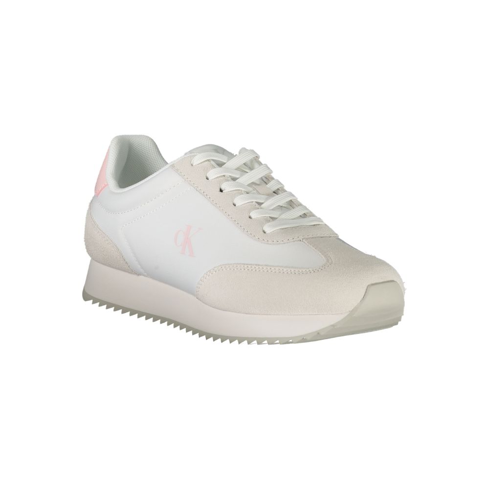 Calvin Klein Bianco leather sneakers women front view