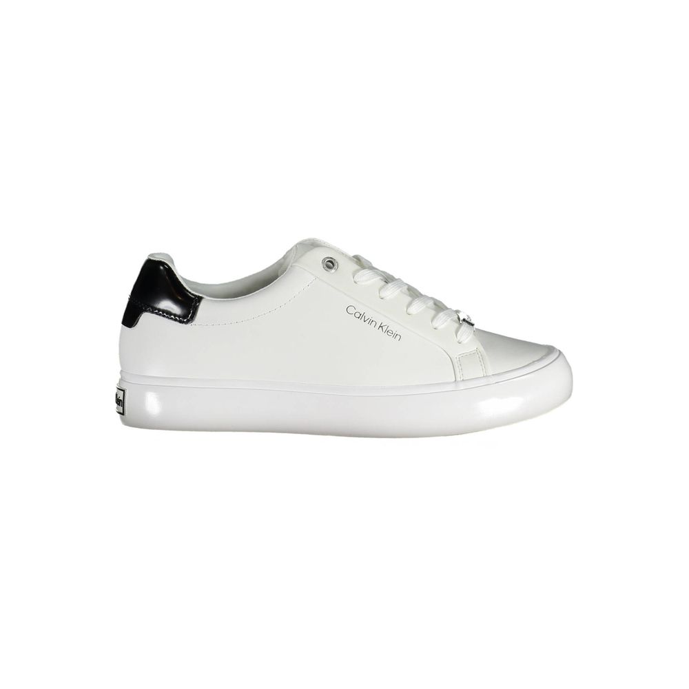 Calvin Klein Bianco white leather sneakers women’s luxury trainers