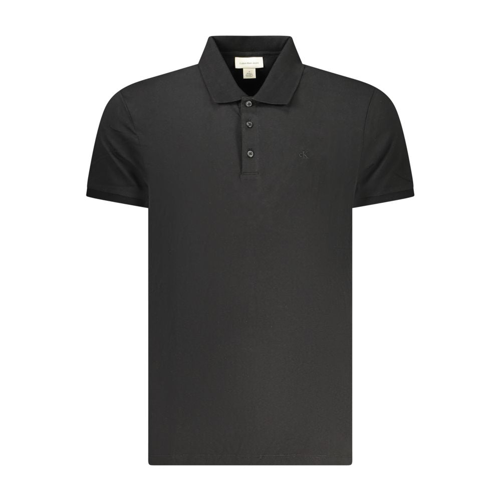 Calvin Klein black cotton polo shirt men’s luxury essential 