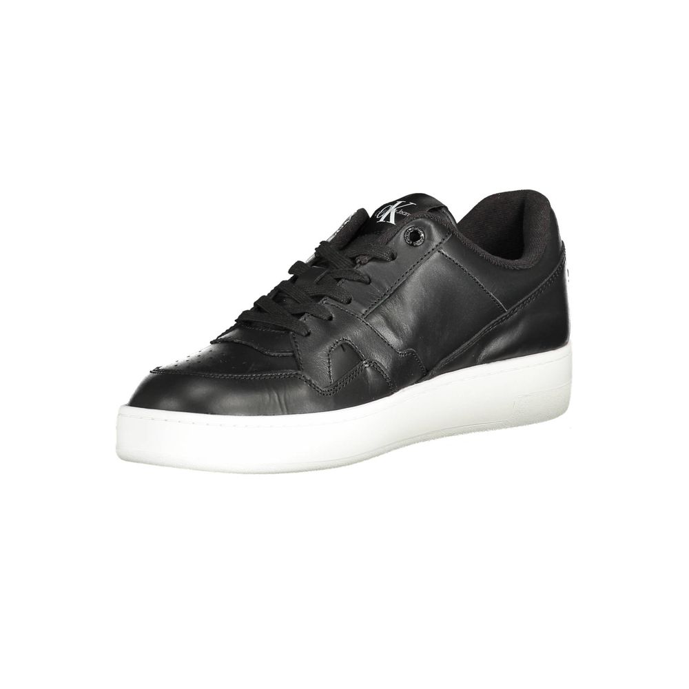 Calvin Klein black dynamic graphic sneakers men back view
