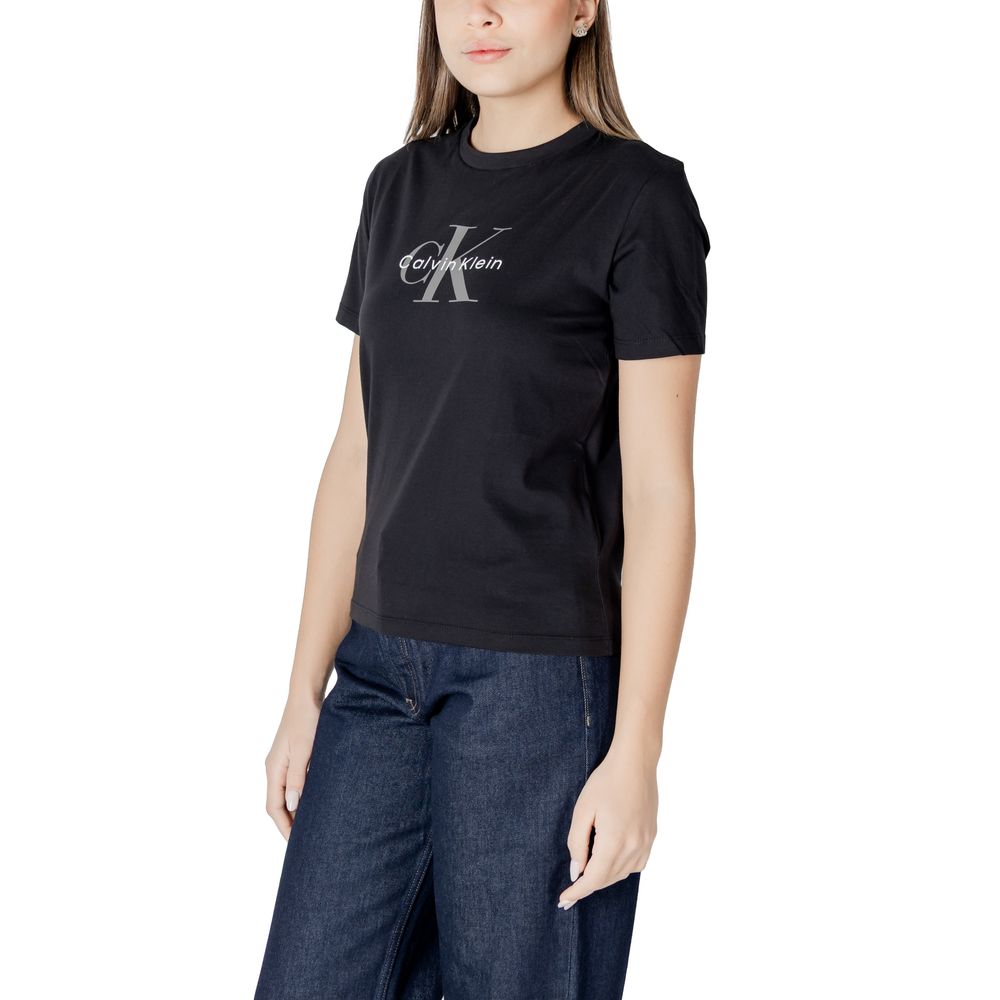 Calvin Klein black institutional T‑shirt styled outfit