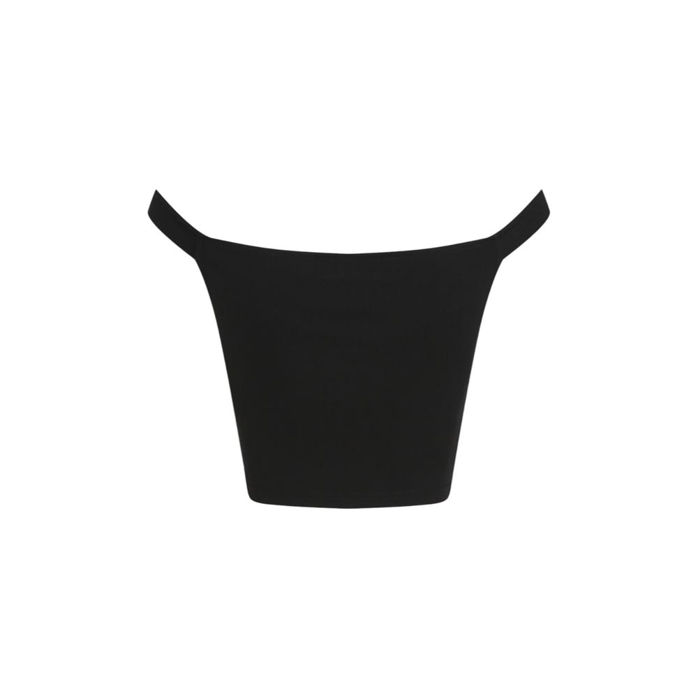 Calvin Klein black logo Bardot Milano top back view  