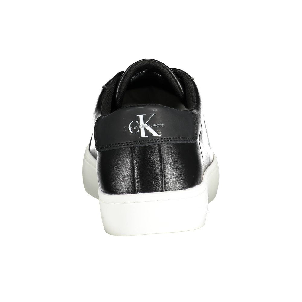 Calvin Klein black polyester men’s sneaker back view
