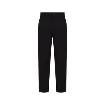 Calvin Klein black stretch cotton chinos men front view