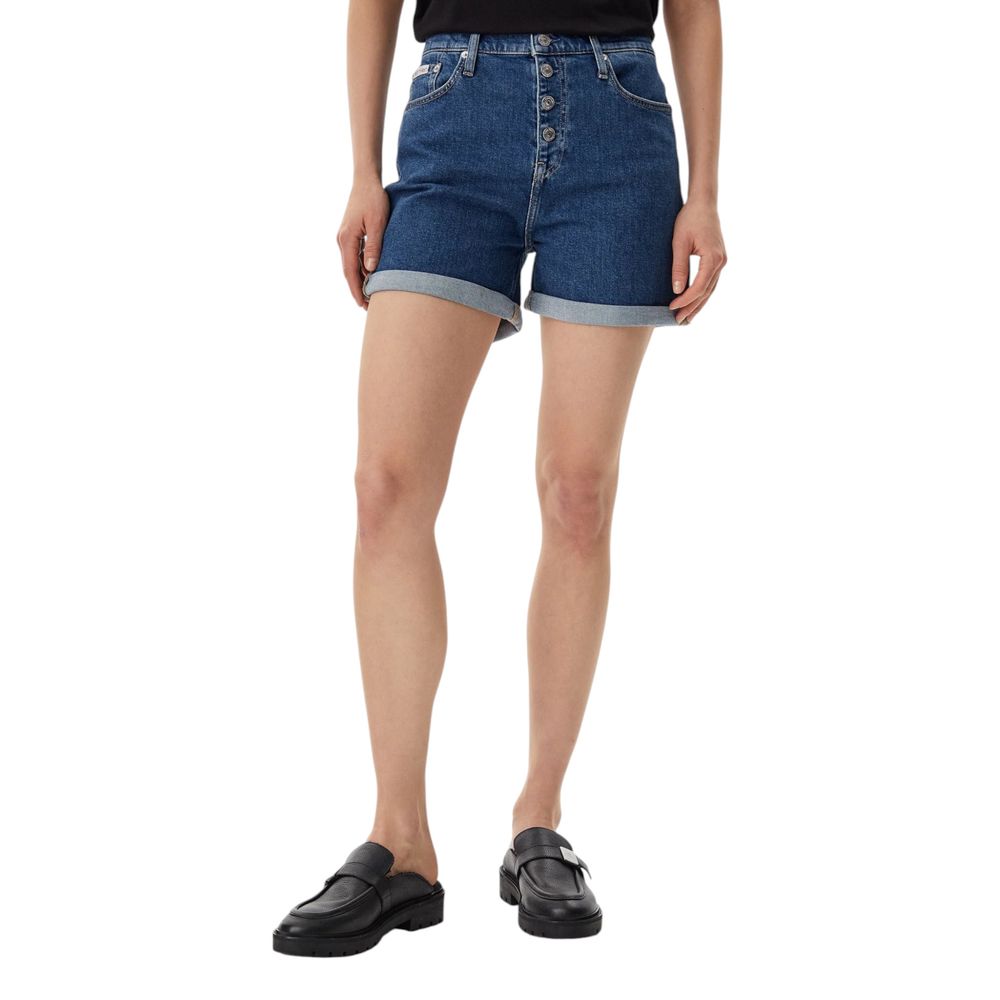 Calvin Klein blue mom denim shorts luxury denim 