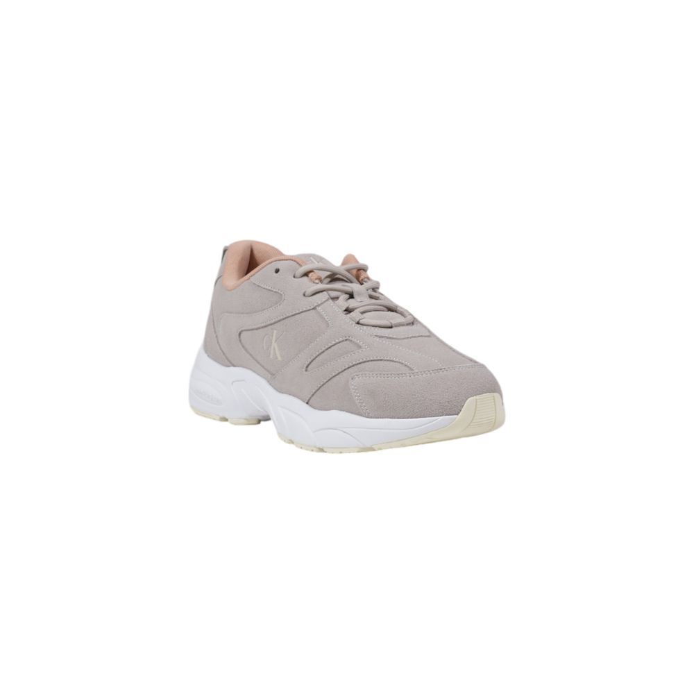 Calvin Klein gray retro tennis low sneakers side view  