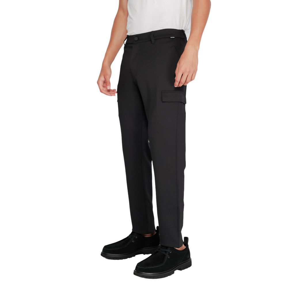 Calvin Klein men’s nero comfort knit tapered joggers back view