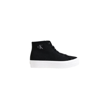 Calvin Klein women’s nero suede flatform sneakers front view