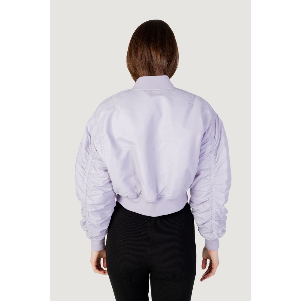 Calvin Klein women’s viola lightweight bomber jacket technical fabric detail