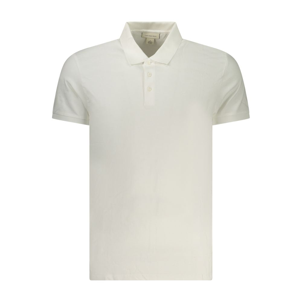 Calvin Klein white cotton polo shirt men’s luxury essential  