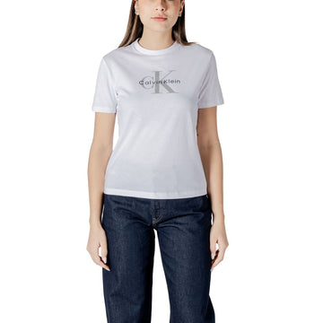 Calvin Klein white institutional T‑shirt luxury logo tee 