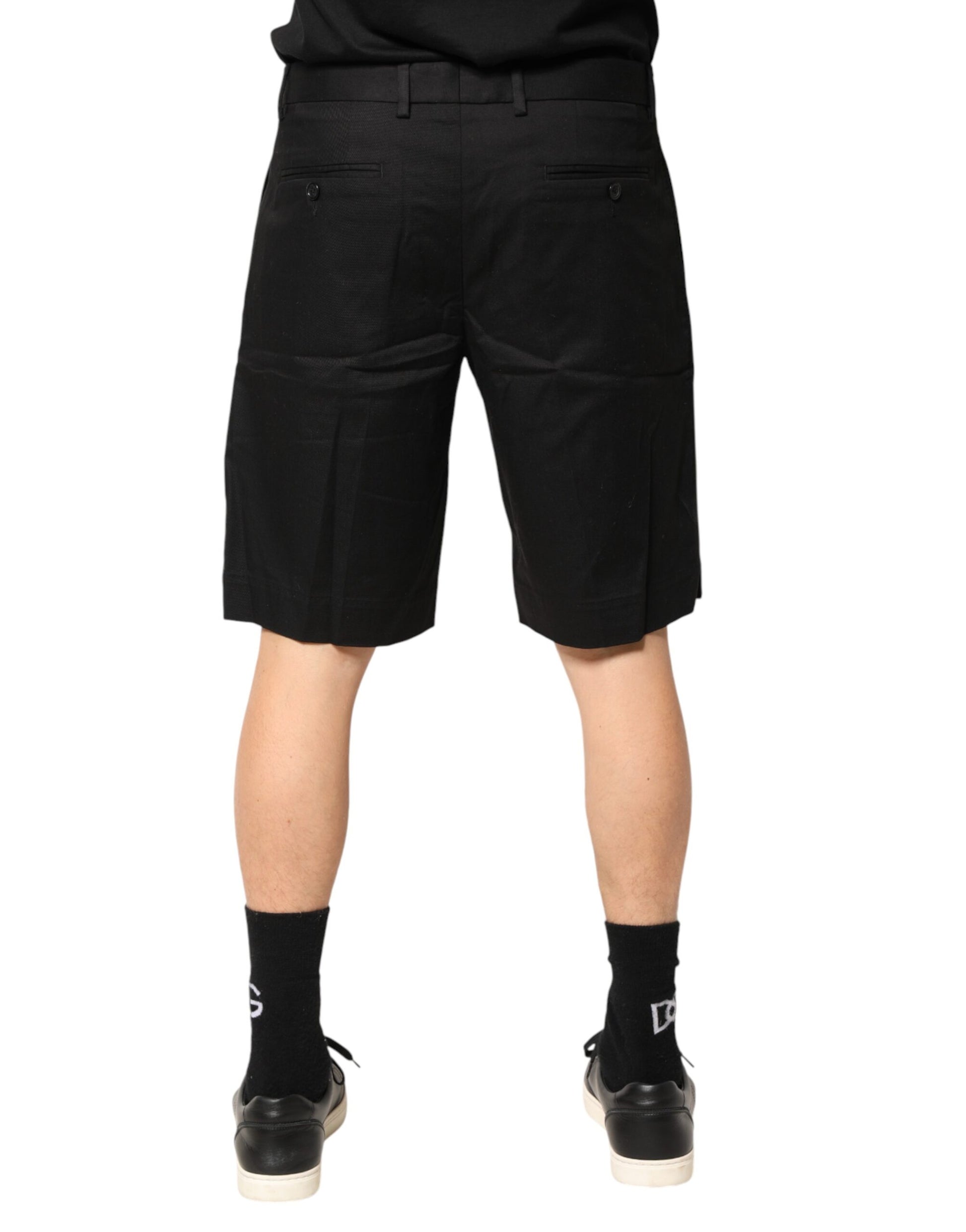 Stylish black cotton shorts for summer wear