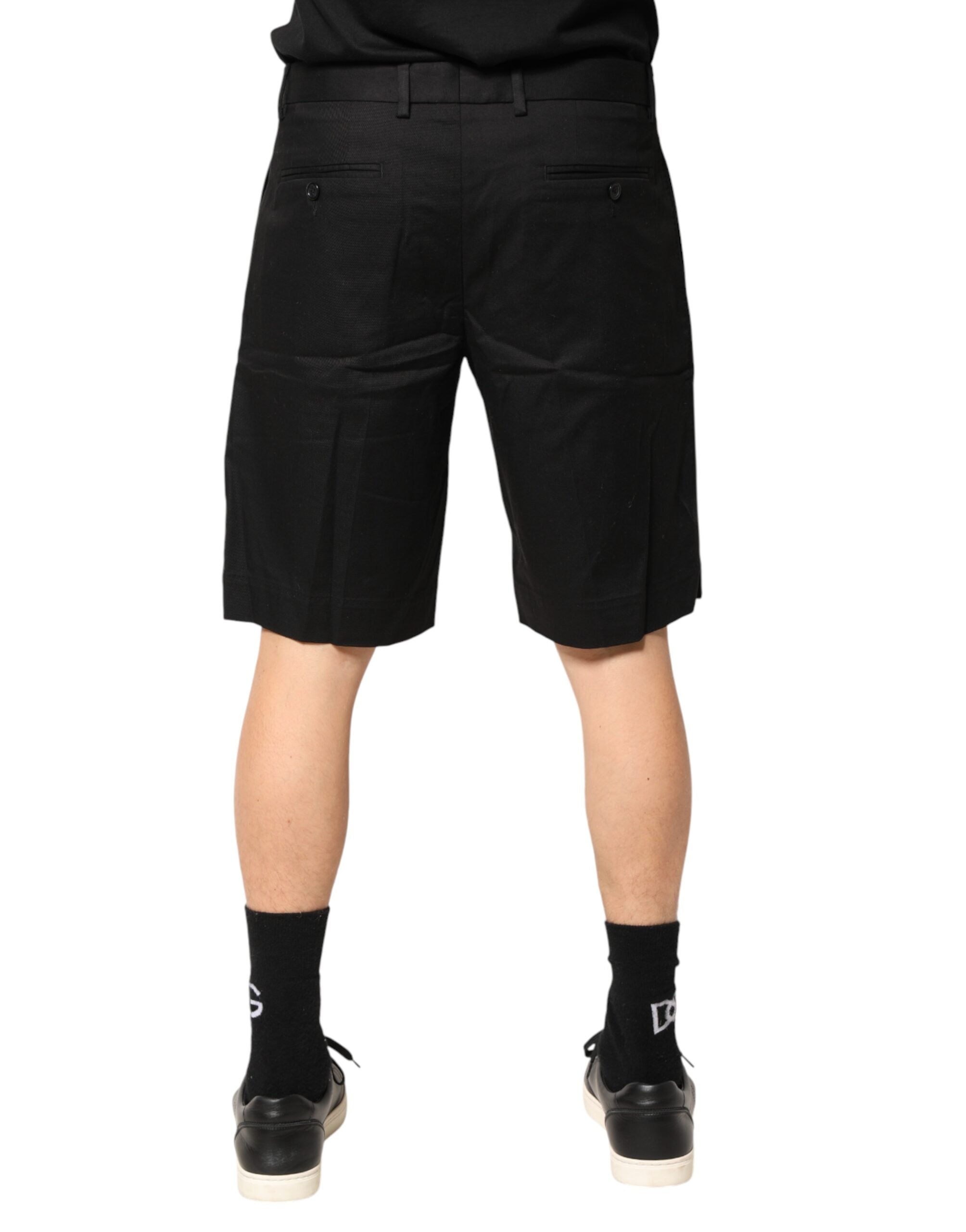 Stylish black cotton shorts for summer wear