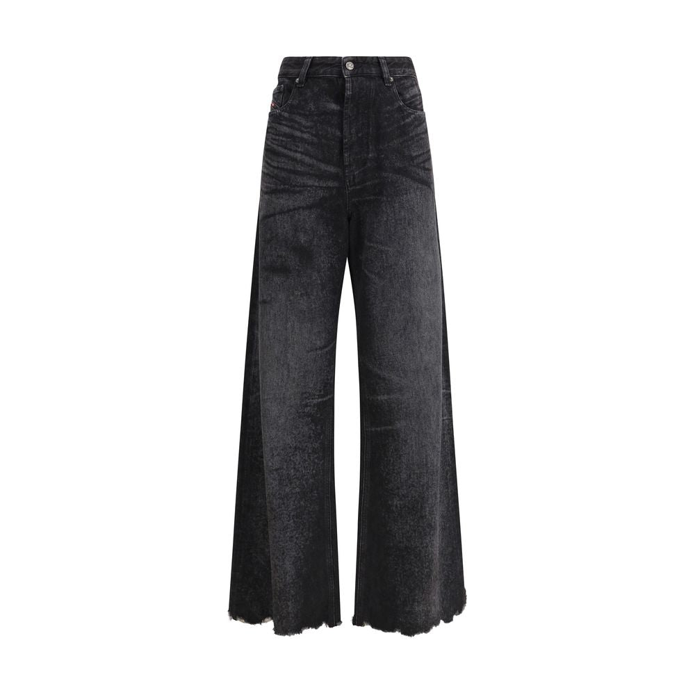 Diesel 1996 D-Sire black relaxed wide-leg jeans luxury denim  