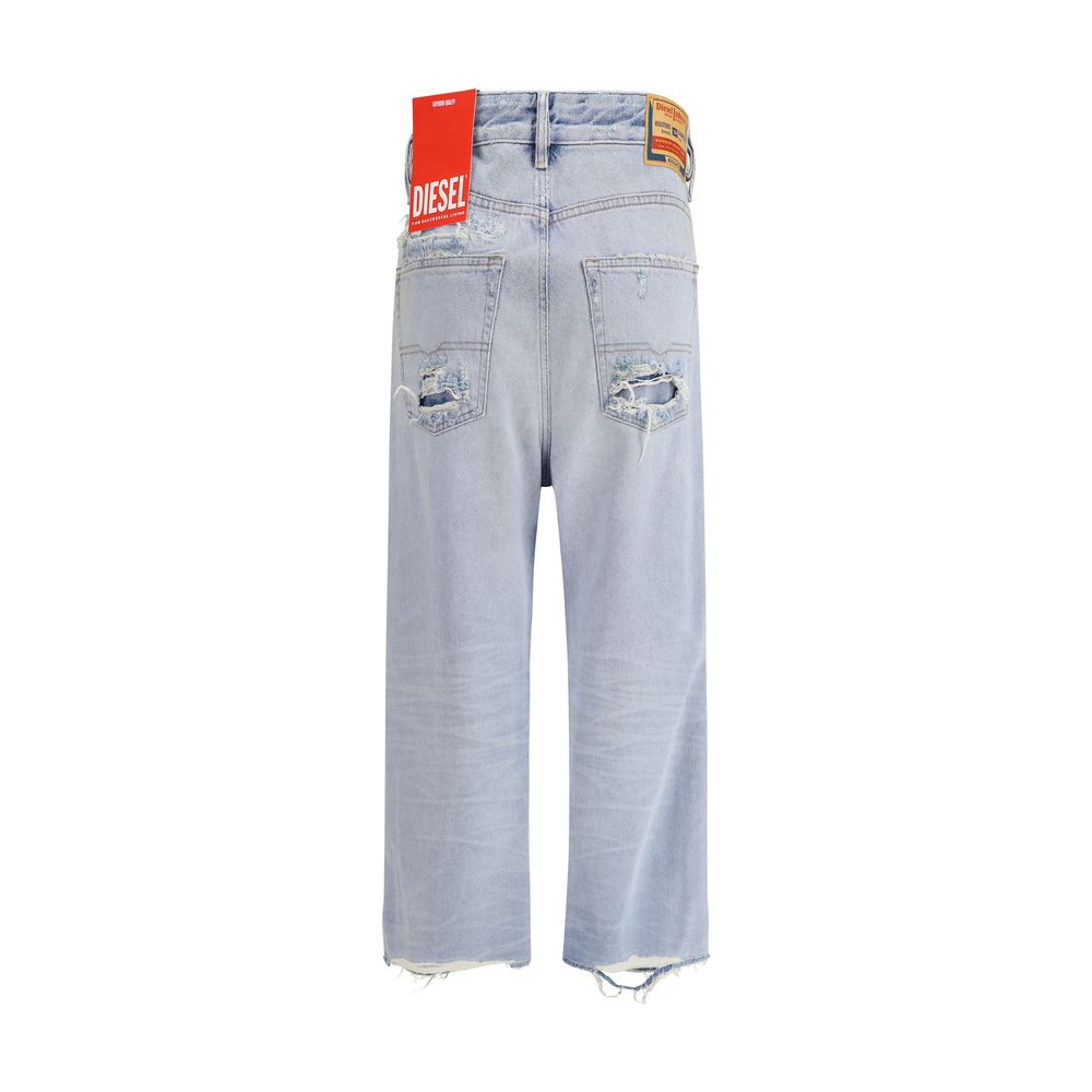 Diesel 1996 D-Sire light blue wide-leg jeans back view 