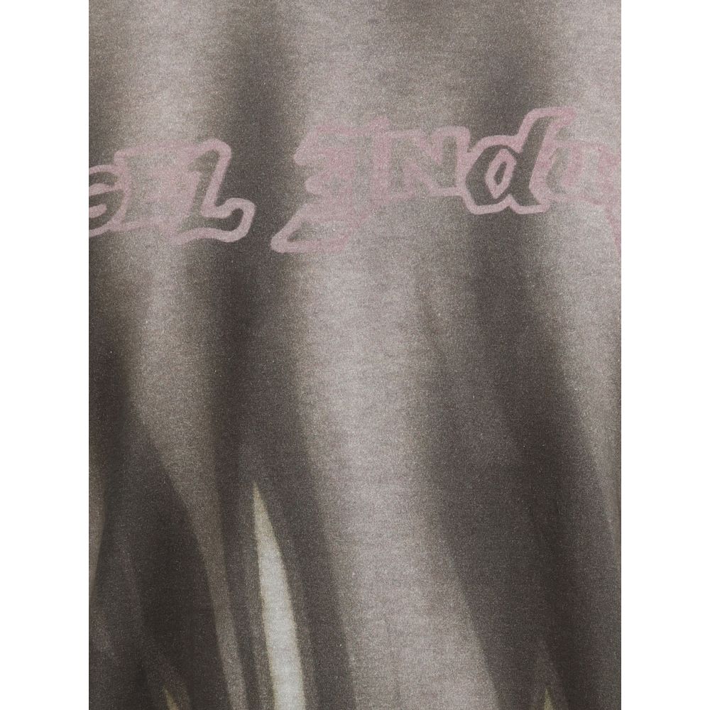 Back view of Diesel gray printed cotton streetwear logo tee