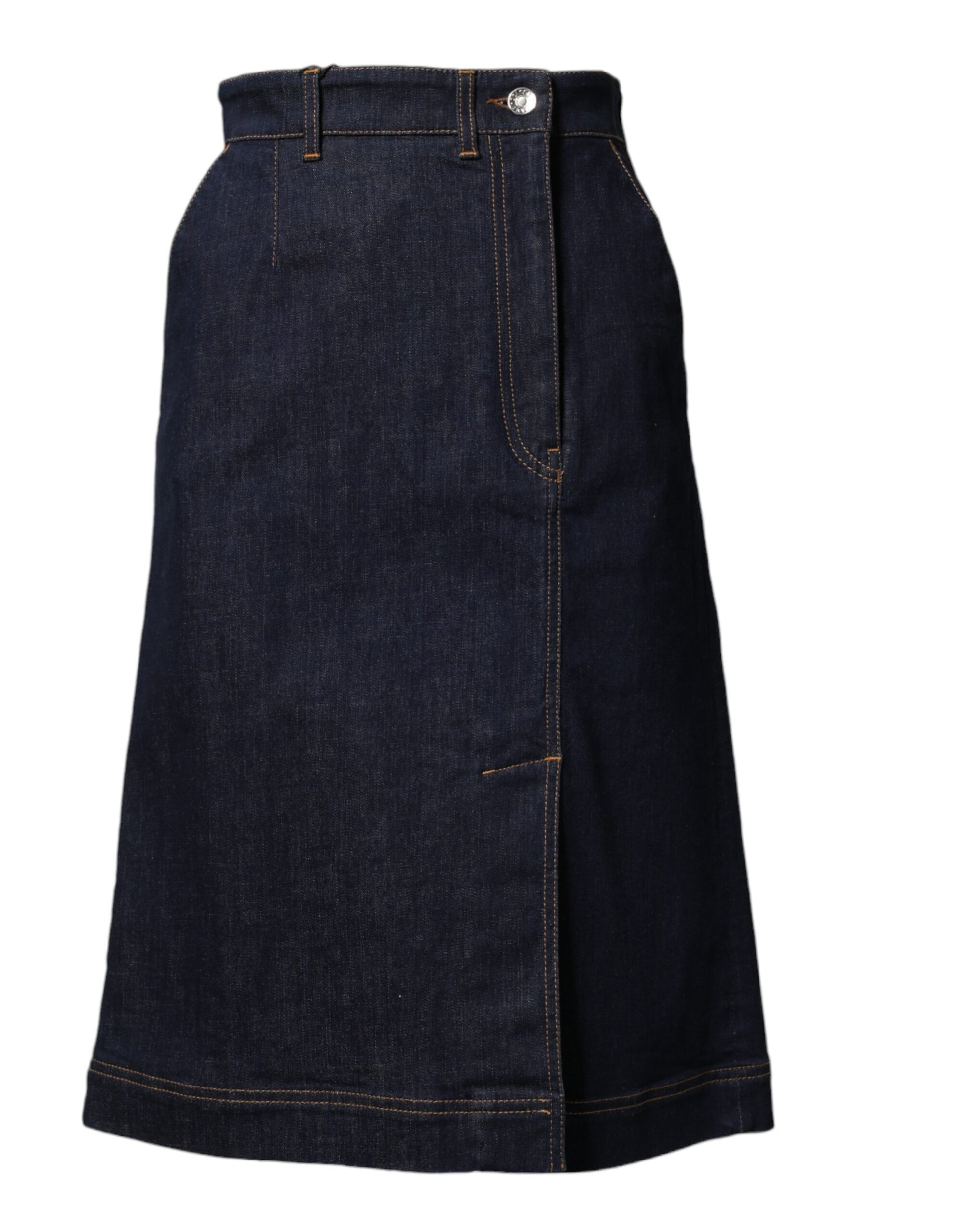 Dolce & Gabbana dark blue denim midi skirt A-line by KILAUE
