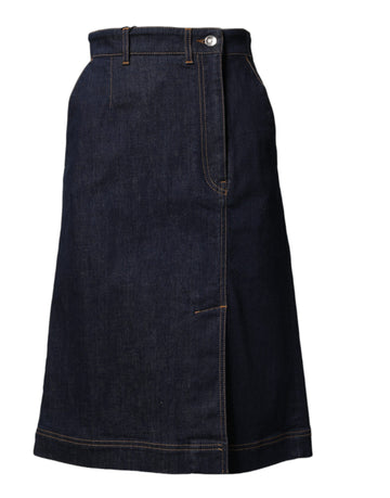 Dolce & Gabbana dark blue denim midi skirt A-line by KILAUE

