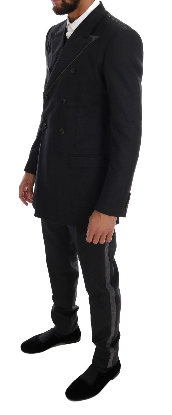 Dolce & Gabbana gray virgin wool 3-piece suit