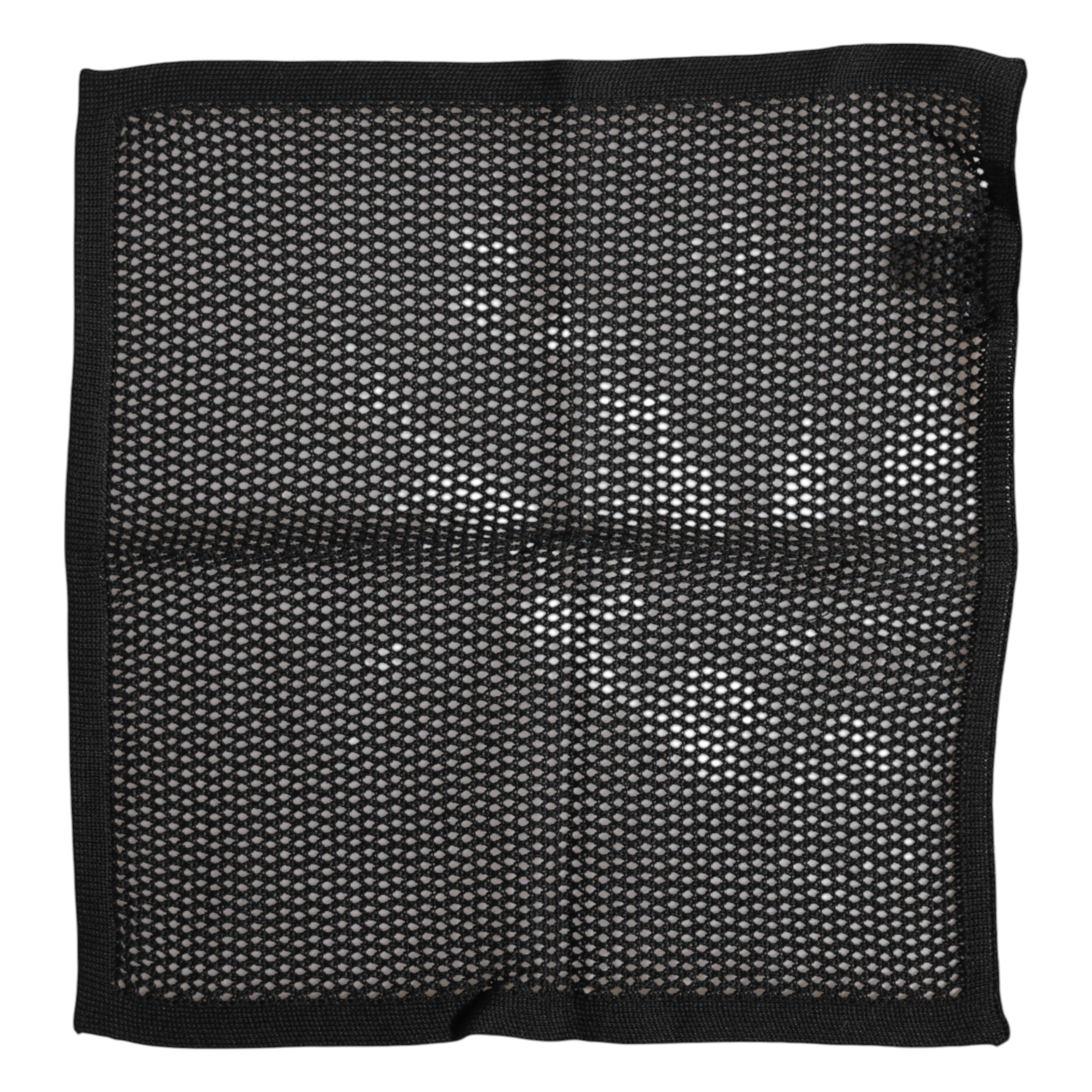 Dolce & Gabbana black patterned pocket square detail view