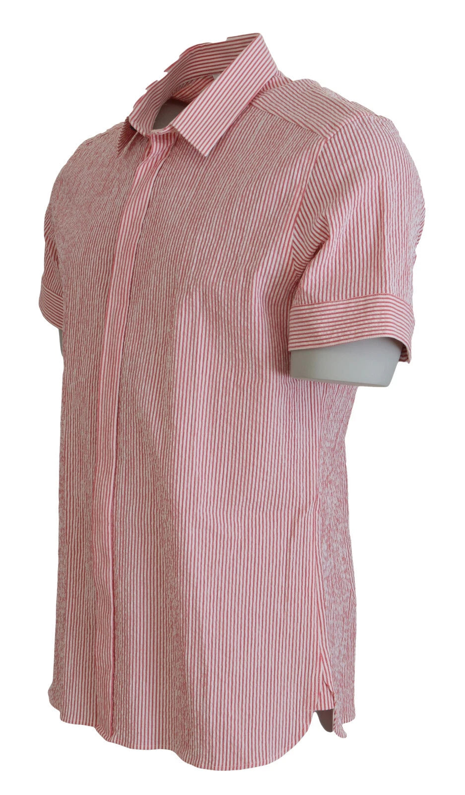 Front view of Dolce & Gabbana red and white striped cotton short