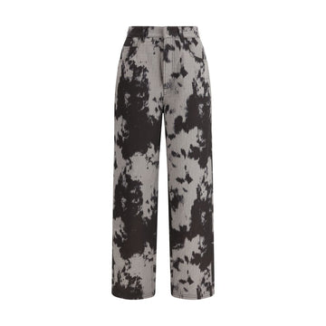 Front view of Fendi black FF Animalier straight leg jeans