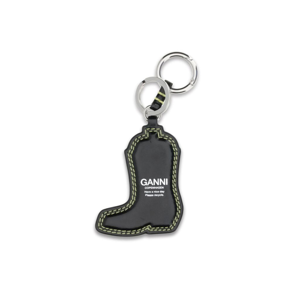 recycled leather western boot keychain by GANNI