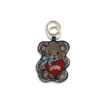 GANNI multicolor teddy bear keychain luxury bag charm