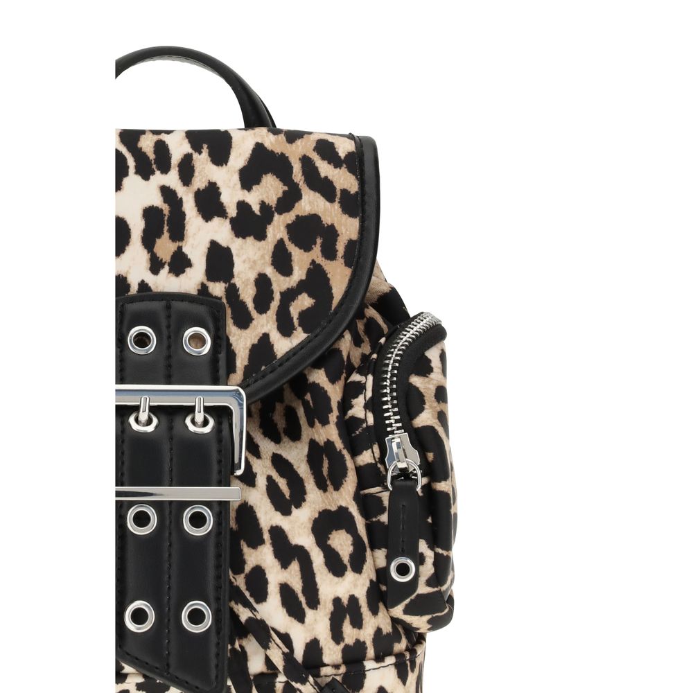 sustainable recycled polyamide bag with leopard print