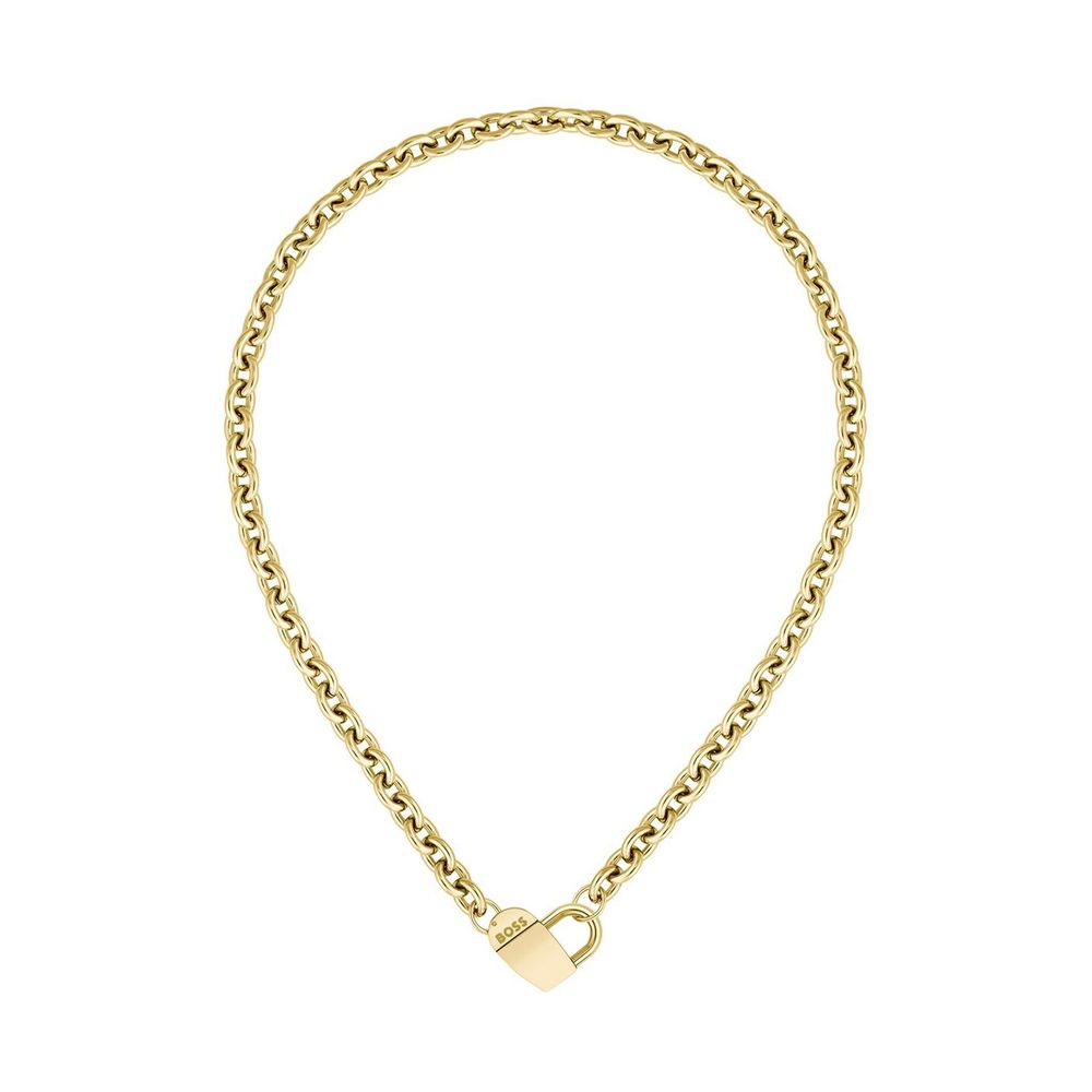 Gold stainless steel necklace with minimalist