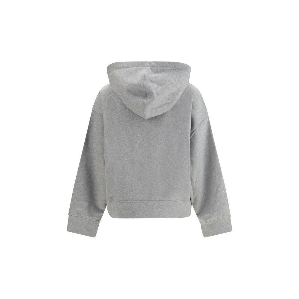 Gray cotton sweatshirt – front view crewneck