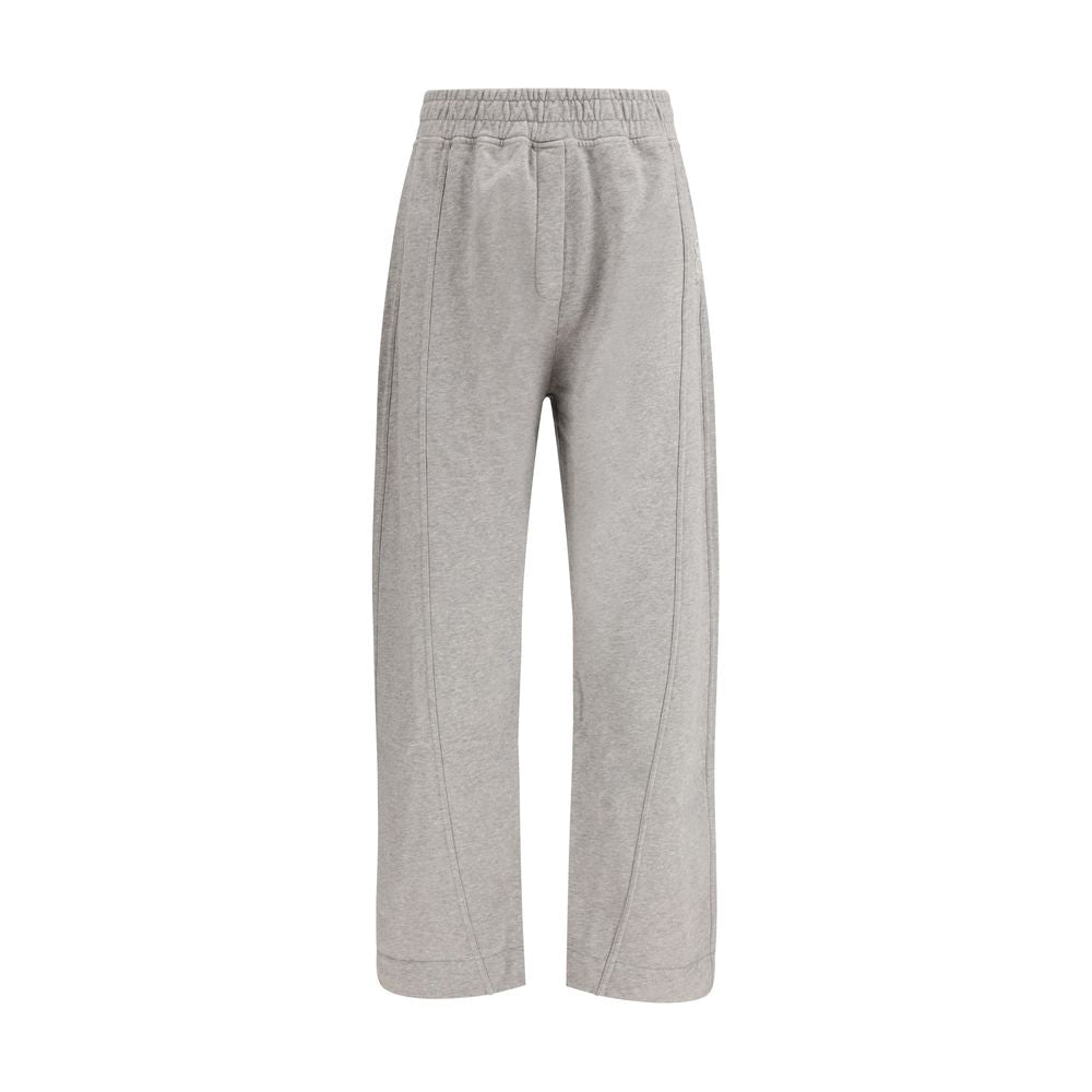 Gray cotton casual pants for women
