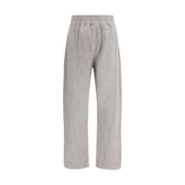 Gray cotton casual pants for women
