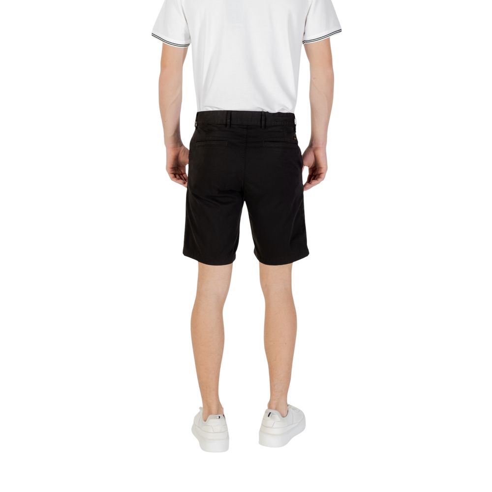 Hugo Boss black chino slim Bermuda shorts premium tailored style