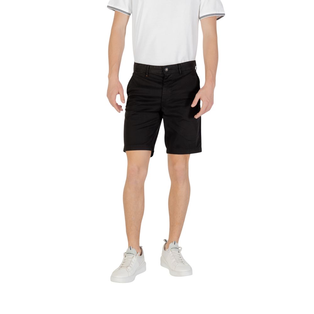 Hugo Boss black chino slim Bermuda shorts
