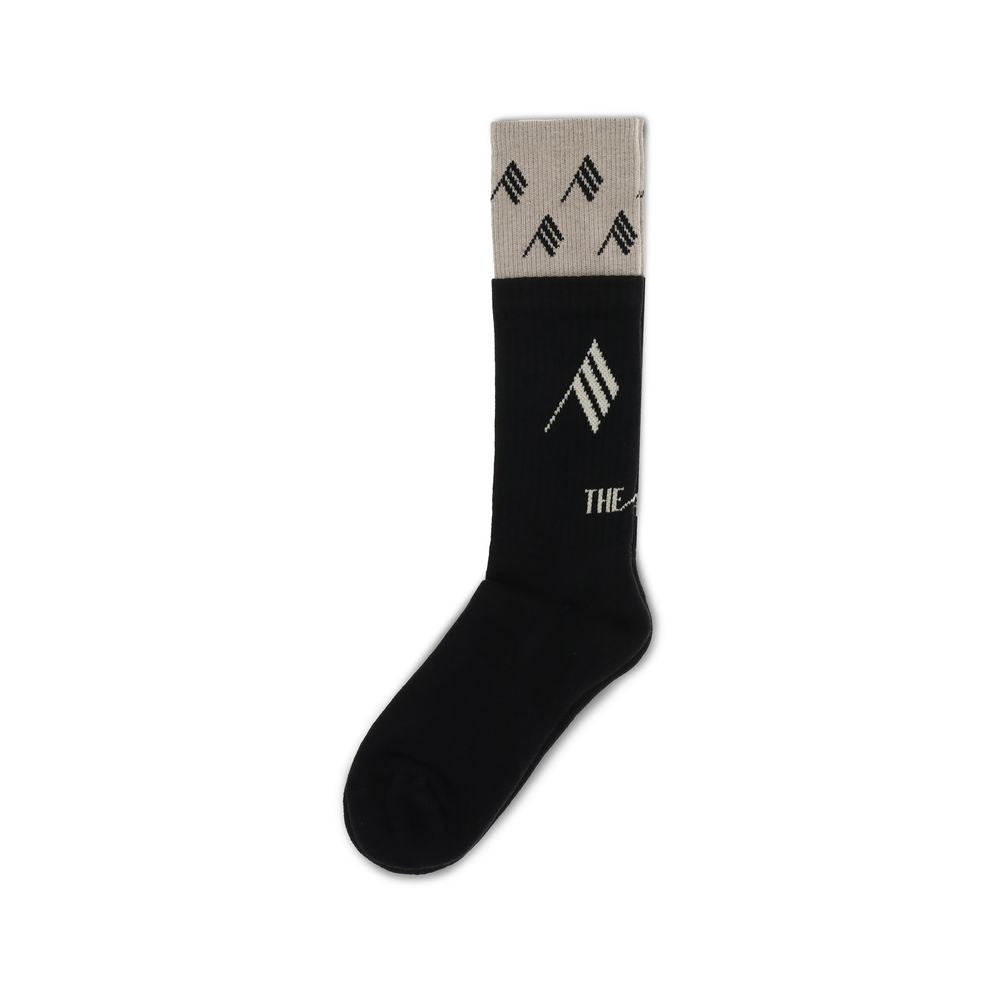 Front view of KILAUE black cotton socks