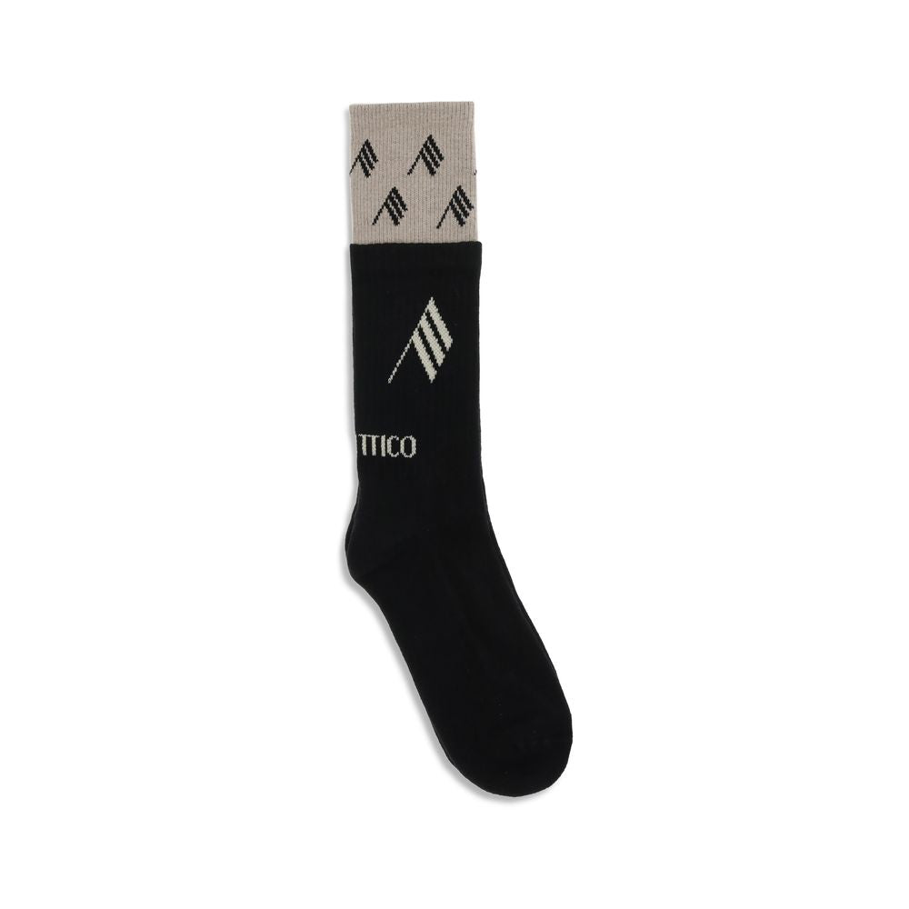 Front view of KILAUE black cotton socks