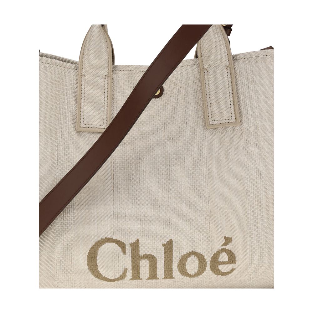Kilaue Chloé medium cotton leather tote bag folded view
