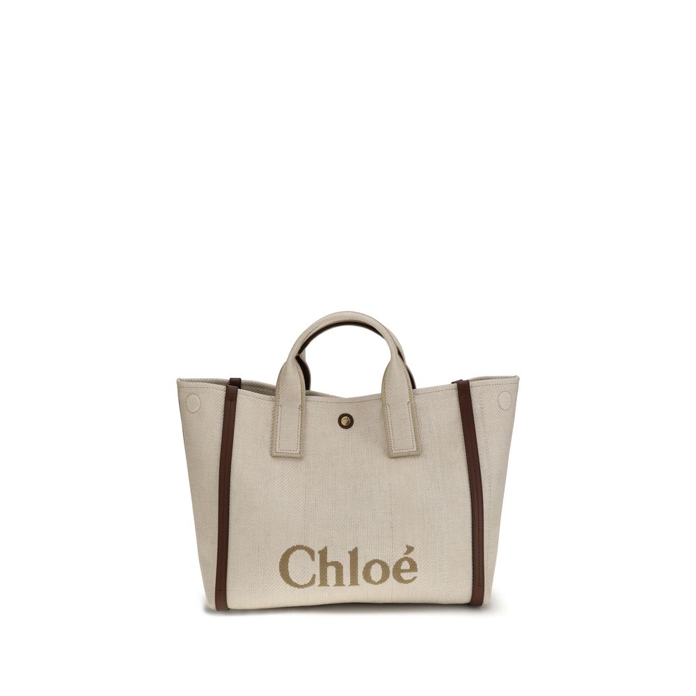 Kilaue Chloé medium cotton leather tote bag front view
