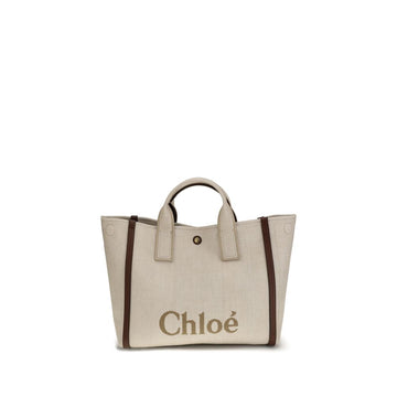 Kilaue Chloé medium cotton leather tote bag front view
