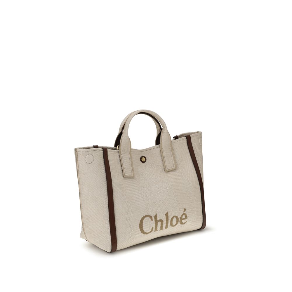 Kilaue Chloé medium cotton leather tote bag front view
