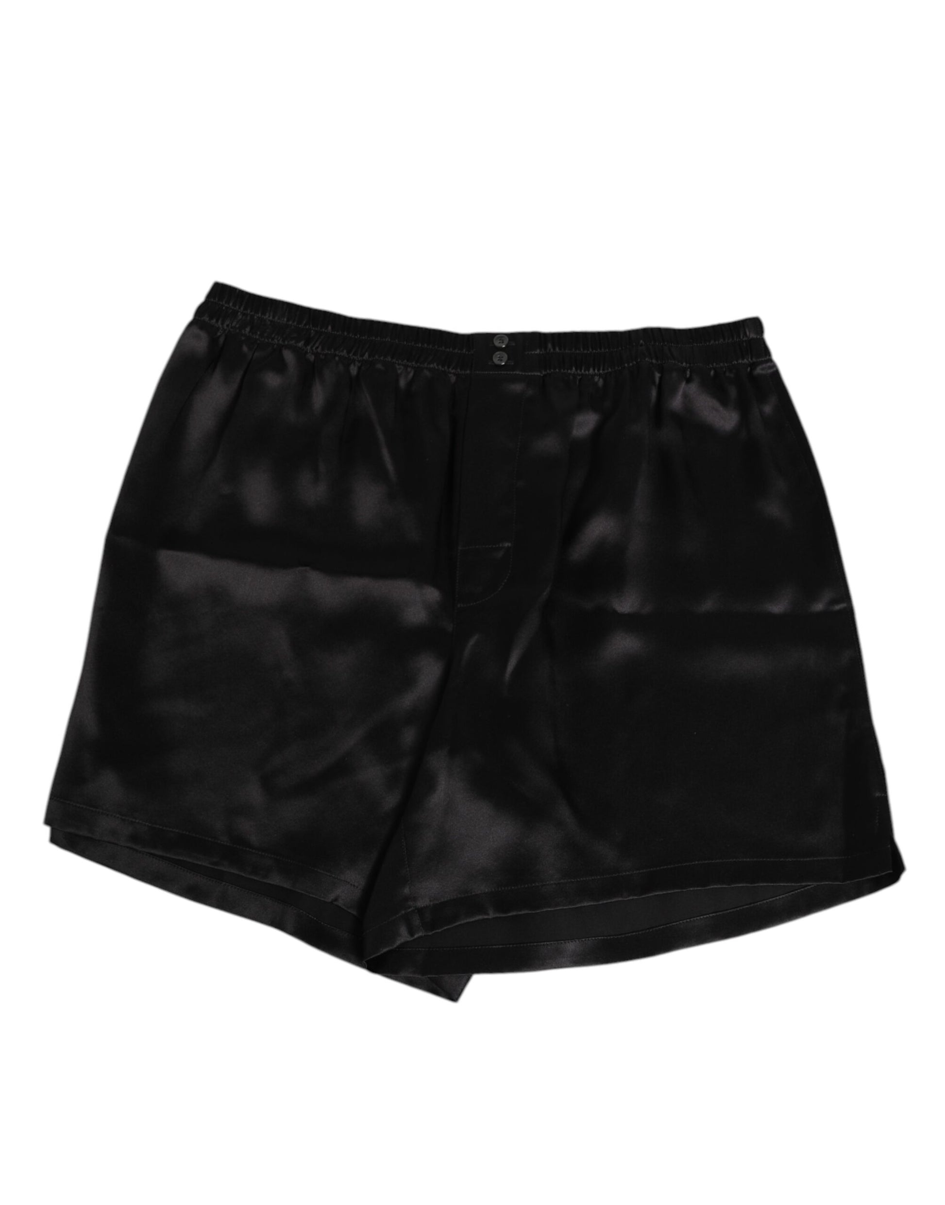 Kilaue Dolce & Gabbana black silk satin boxer shorts back view
