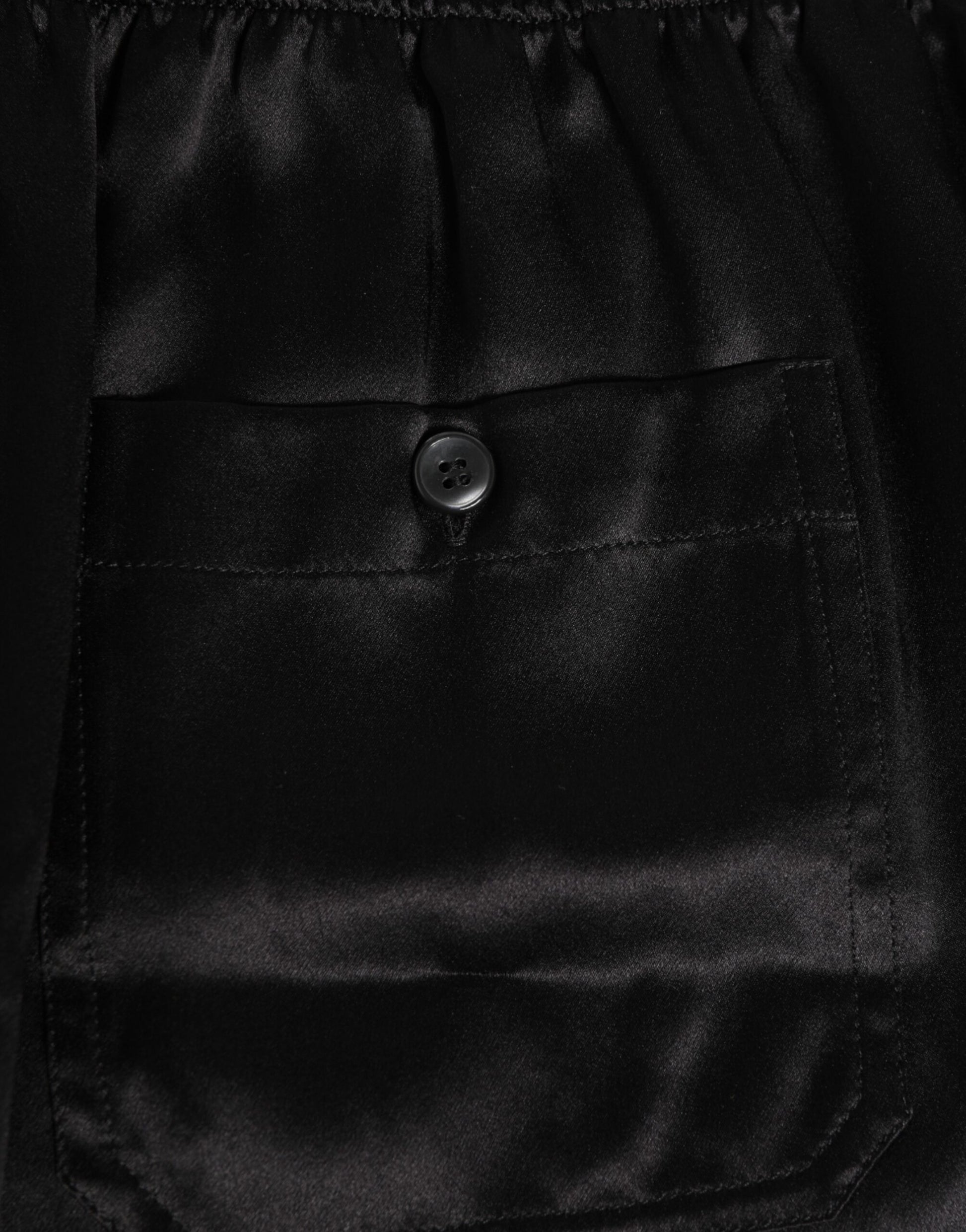 Kilaue Dolce & Gabbana black silk satin boxer shorts lifestyle image
