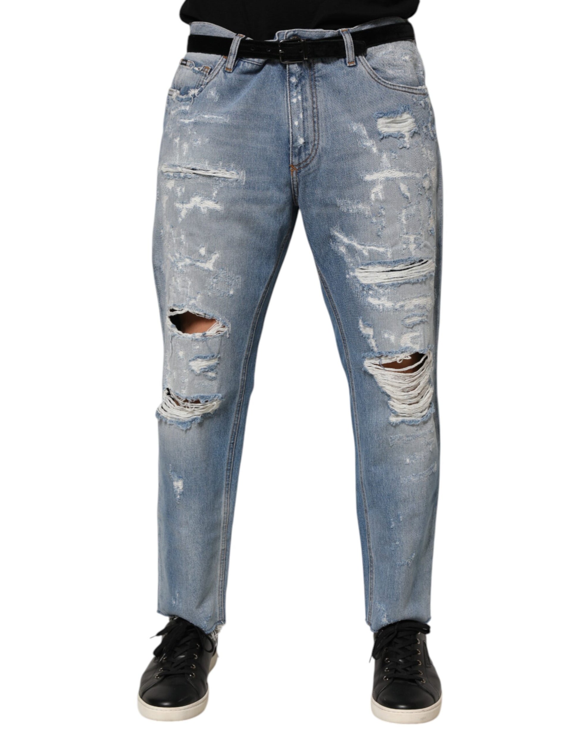 Kilaue Dolce & Gabbana blue distressed slim fit