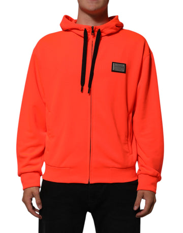 Kilaue Dolce & Gabbana fluorescent red logo hoodie front view
